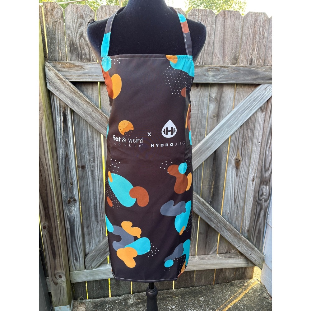 Fat & Weird Cookie x HydroJug Limited Edition Promo Abstract Print Kitchen Apron